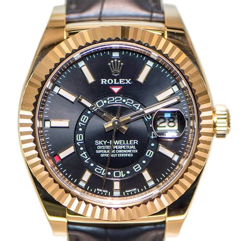 rolex sky dweller gelbgold|rolex sky dweller price range.